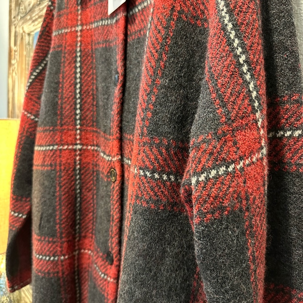 ☀️ New! J. JILL Plaid Sweater Cardigan Jacket - Picture 8 of 12